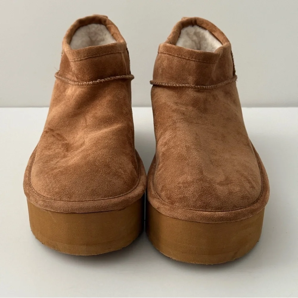 Madden Girl Embrace Platform Booties Tan